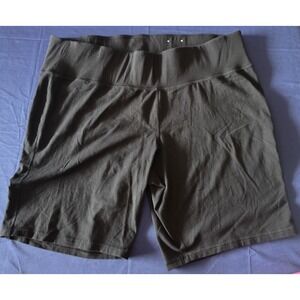LIVI Active Womens Plus Size 26/28 Black Cotton Blend Biker Shorts High Rise